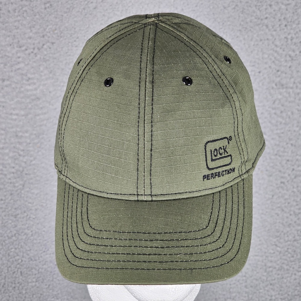 Glock Perfection Mens Ripstop Baseball Cap Hat Olive Green Adjustable Tactical
